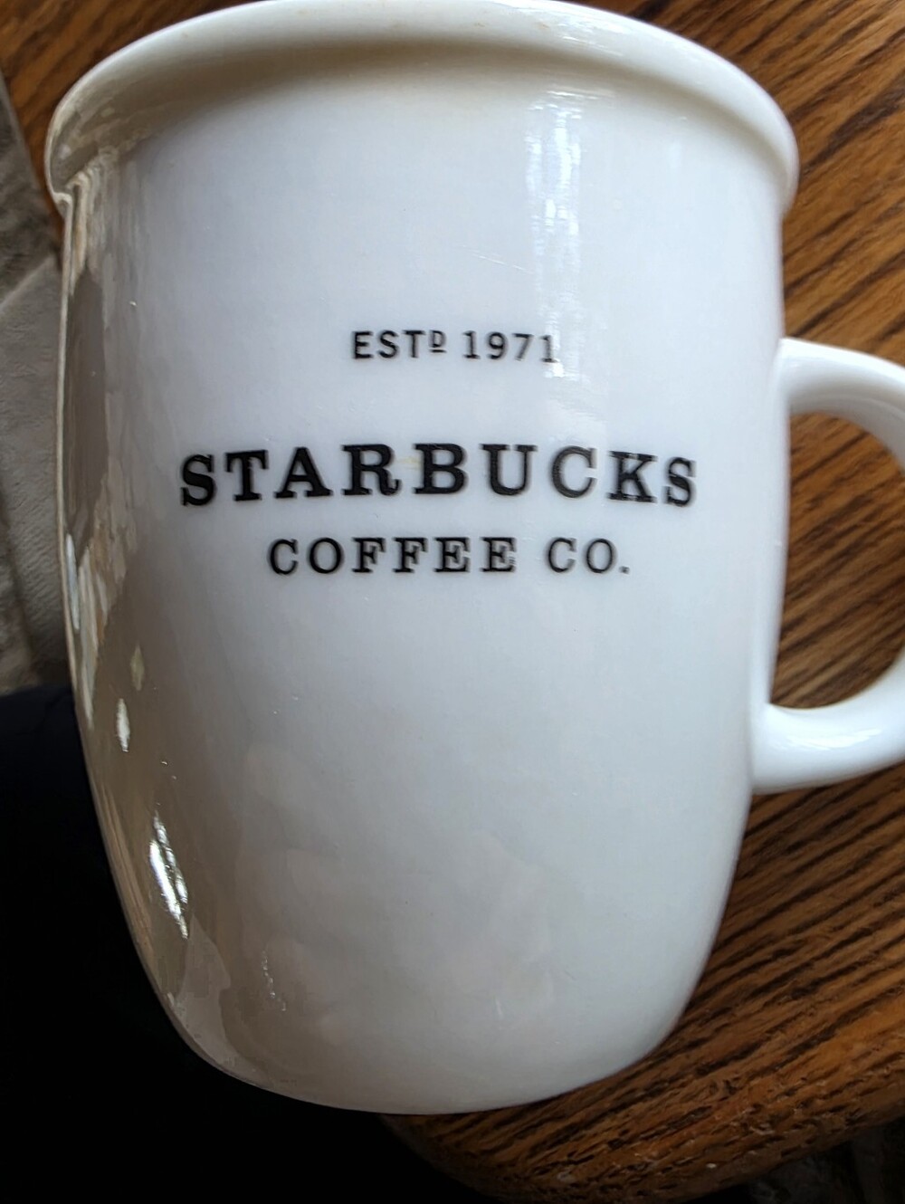 Starbucks 2002 Coffee Mug. Barista Abbey White.